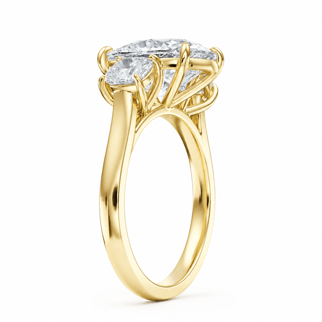 Cushion-Cut Diamond Three Stone Engagement Ring in Ring by 18 KARATS INC.