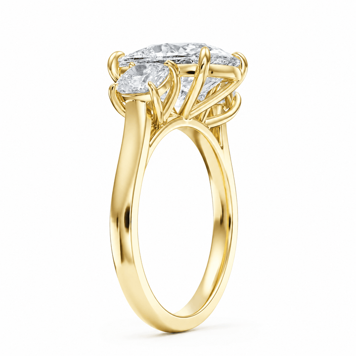 Cushion-Cut Diamond Three Stone Engagement Ring in Ring by 18 KARATS INC.