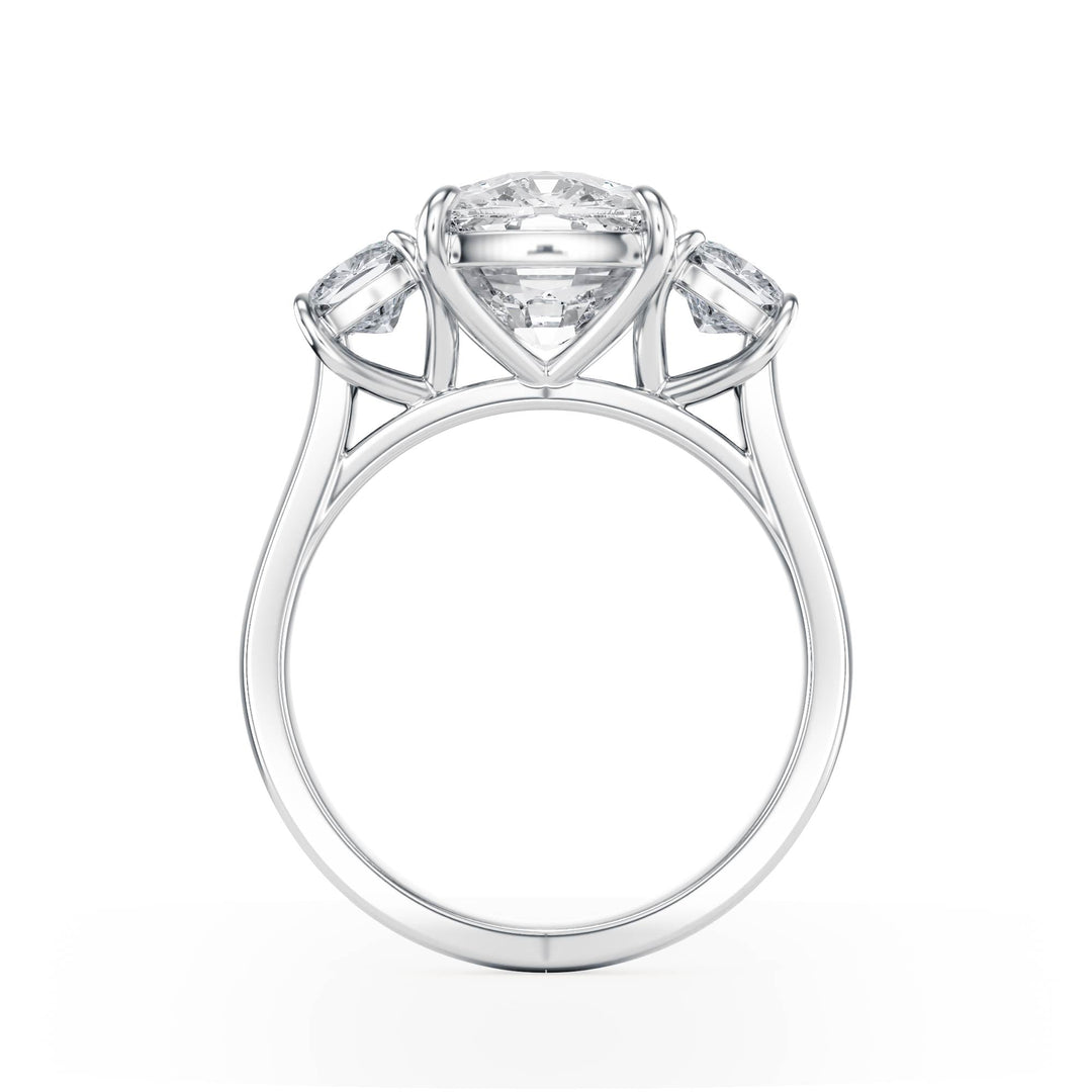 Cushion - Cut Diamond Three Stone Engagement Ring - R1090 in Ring by 18 KARATS INC.