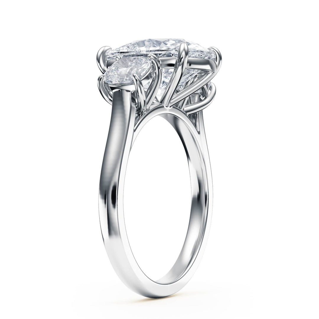 Cushion - Cut Diamond Three Stone Engagement Ring - R1090 in Ring by 18 KARATS INC.
