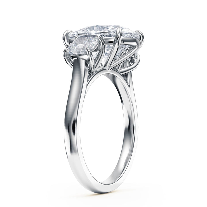 Cushion - Cut Diamond Three Stone Engagement Ring - R1090 in Ring by 18 KARATS INC.