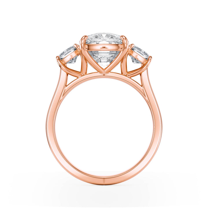 Cushion - Cut Diamond Three Stone Engagement Ring - R1090 in Ring by 18 KARATS INC.