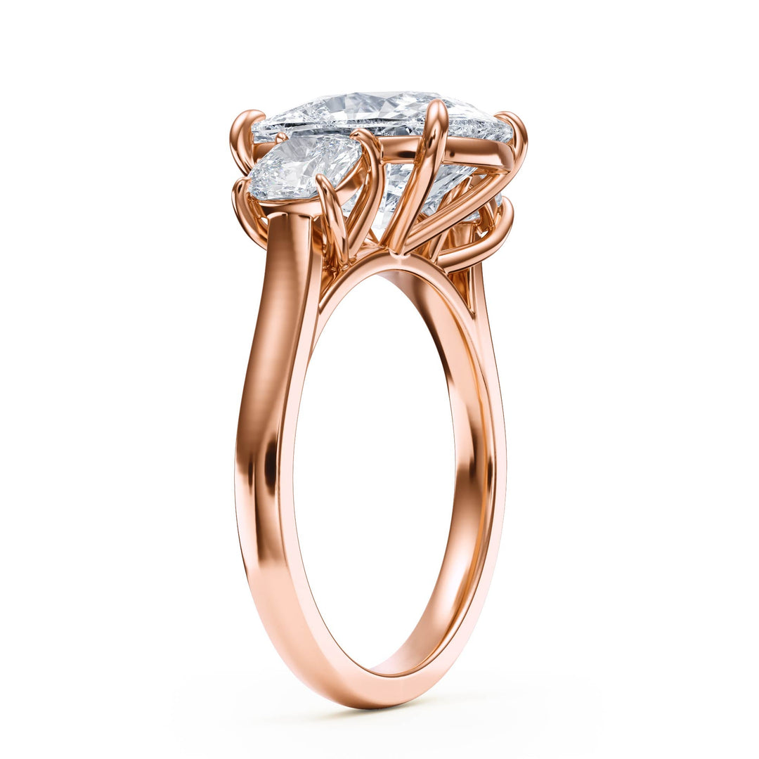 Cushion - Cut Diamond Three Stone Engagement Ring - R1090 in Ring by 18 KARATS INC.