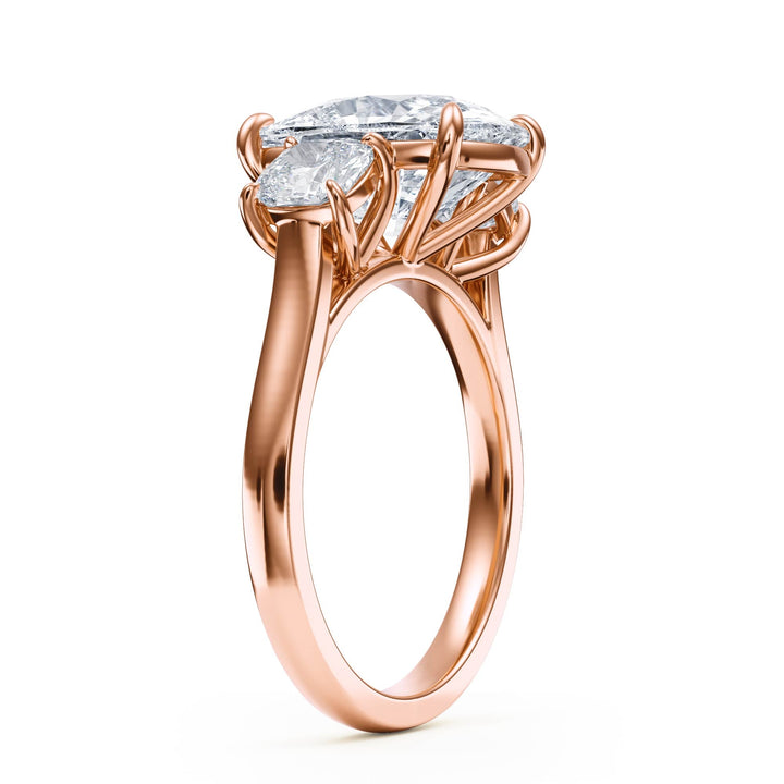 Cushion - Cut Diamond Three Stone Engagement Ring - R1090 in Ring by 18 KARATS INC.