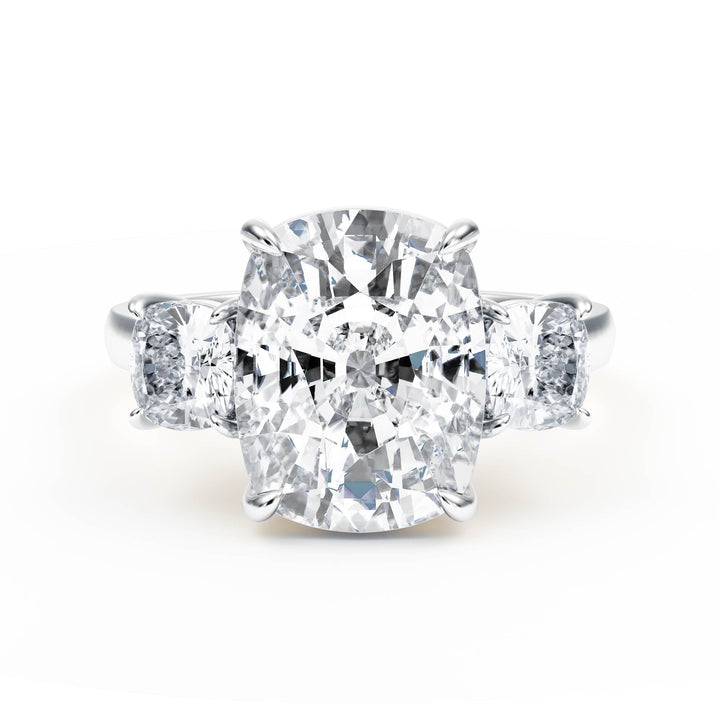 Cushion - Cut Diamond Three Stone Engagement Ring - R1090 in Ring by 18 KARATS INC.