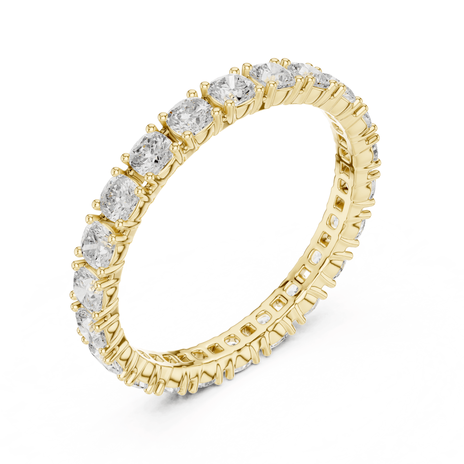 Cushion Square 1.24 ctw Diamond Eternity Band - B1180 in Wedding Bands by 18 KARATS INC.