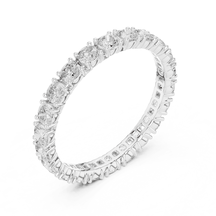 Cushion Square 1.24 ctw Diamond Eternity Band - B1180 in Wedding Bands by 18 KARATS INC.