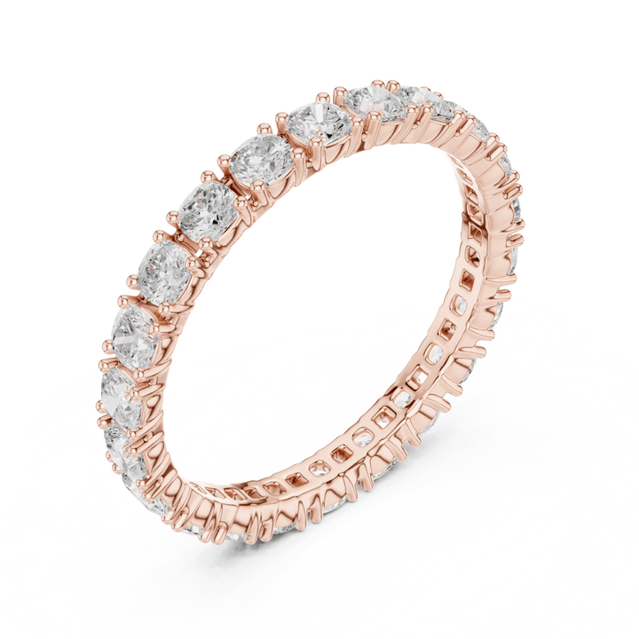 Cushion Square 1.24 ctw Diamond Eternity Band - B1180 in Wedding Bands by 18 KARATS INC.