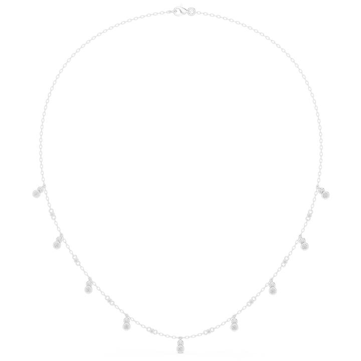 Diamond Station Dangle Necklace - P1125 in Necklace by 18 KARATS INC.
