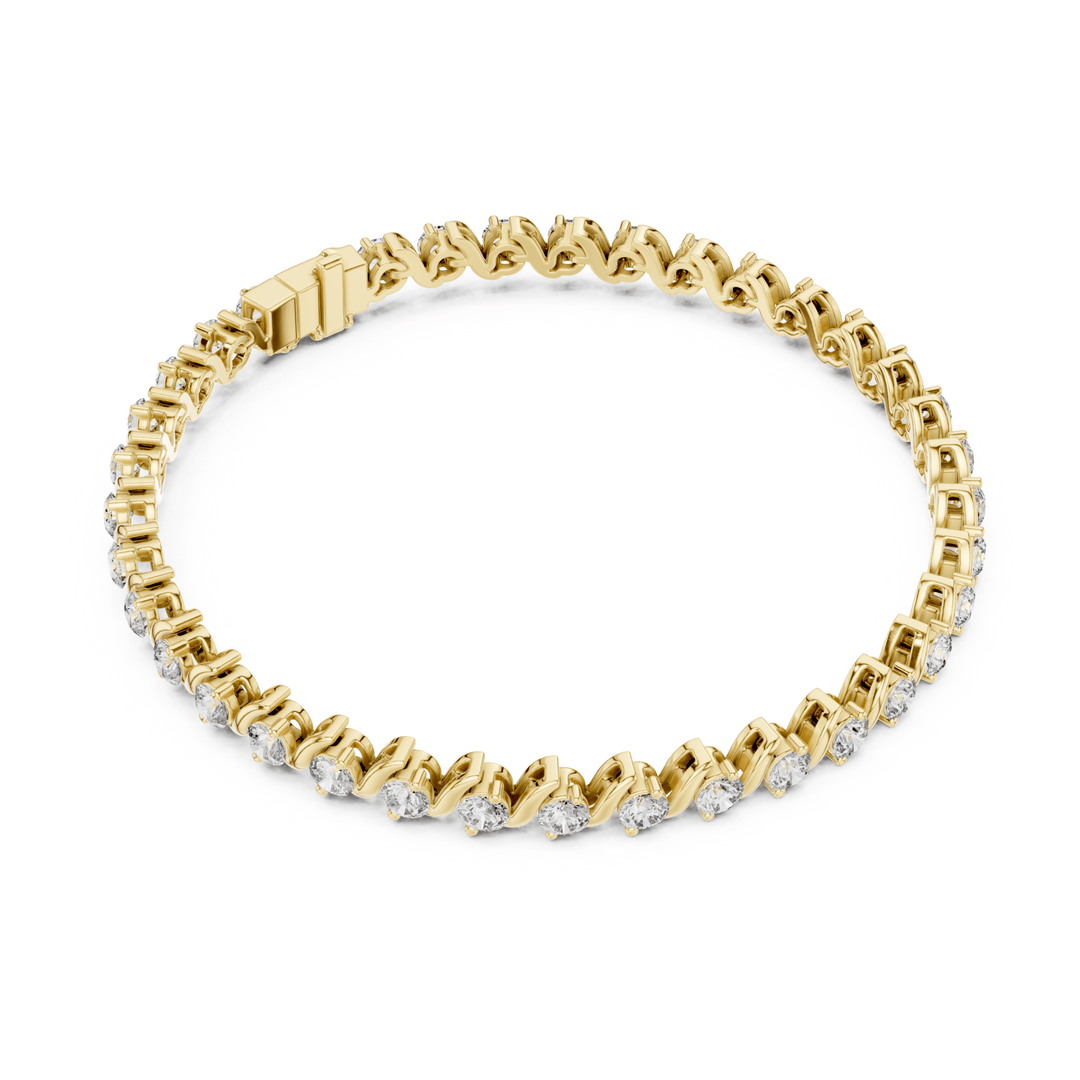 Diamond Twist 3.6 ctw Tennis Bracelet - BC114 in Bracelet by 18 KARATS INC.