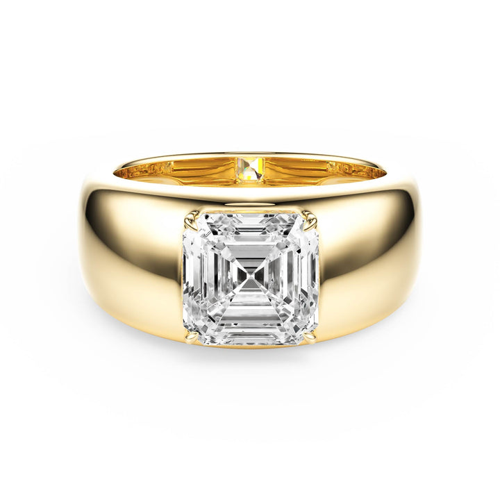 Dome Asscher Diamond Engagement Ring - R1267 in Ring by 18 KARATS INC.