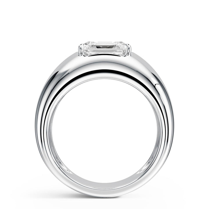 Dome Asscher Diamond Engagement Ring - R1267 in Ring by 18 KARATS INC.