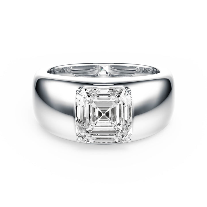 Dome Asscher Diamond Engagement Ring - R1267 in Ring by 18 KARATS INC.
