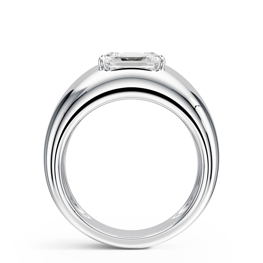 Dome Asscher Lab Diamond Ring - R1267 in Ready Rings by 18 KARATS INC.