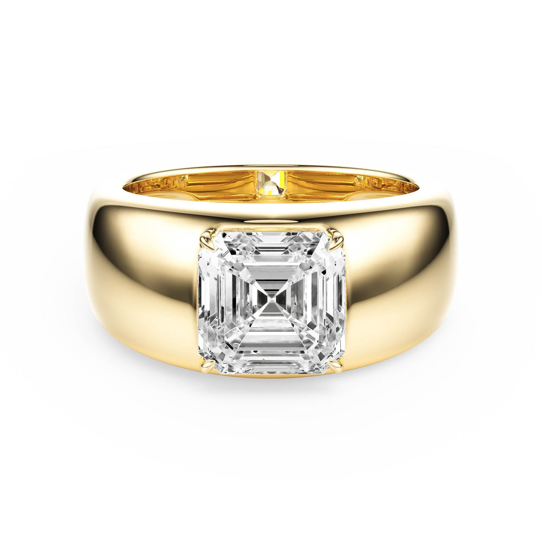 Dome Asscher Lab Diamond Ring - R1267 in Ready Rings by 18 KARATS INC.