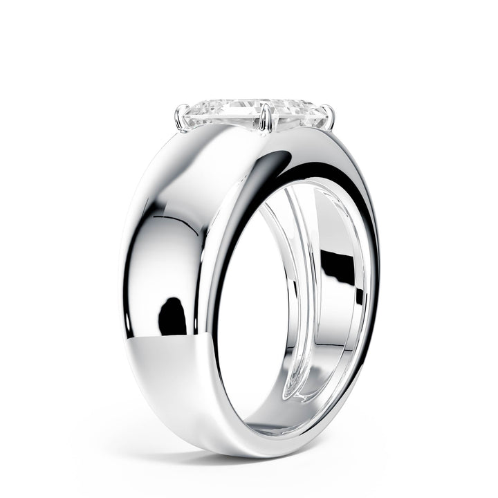 Dome Asscher Lab Diamond Ring - R1267 in Ready Rings by 18 KARATS INC.