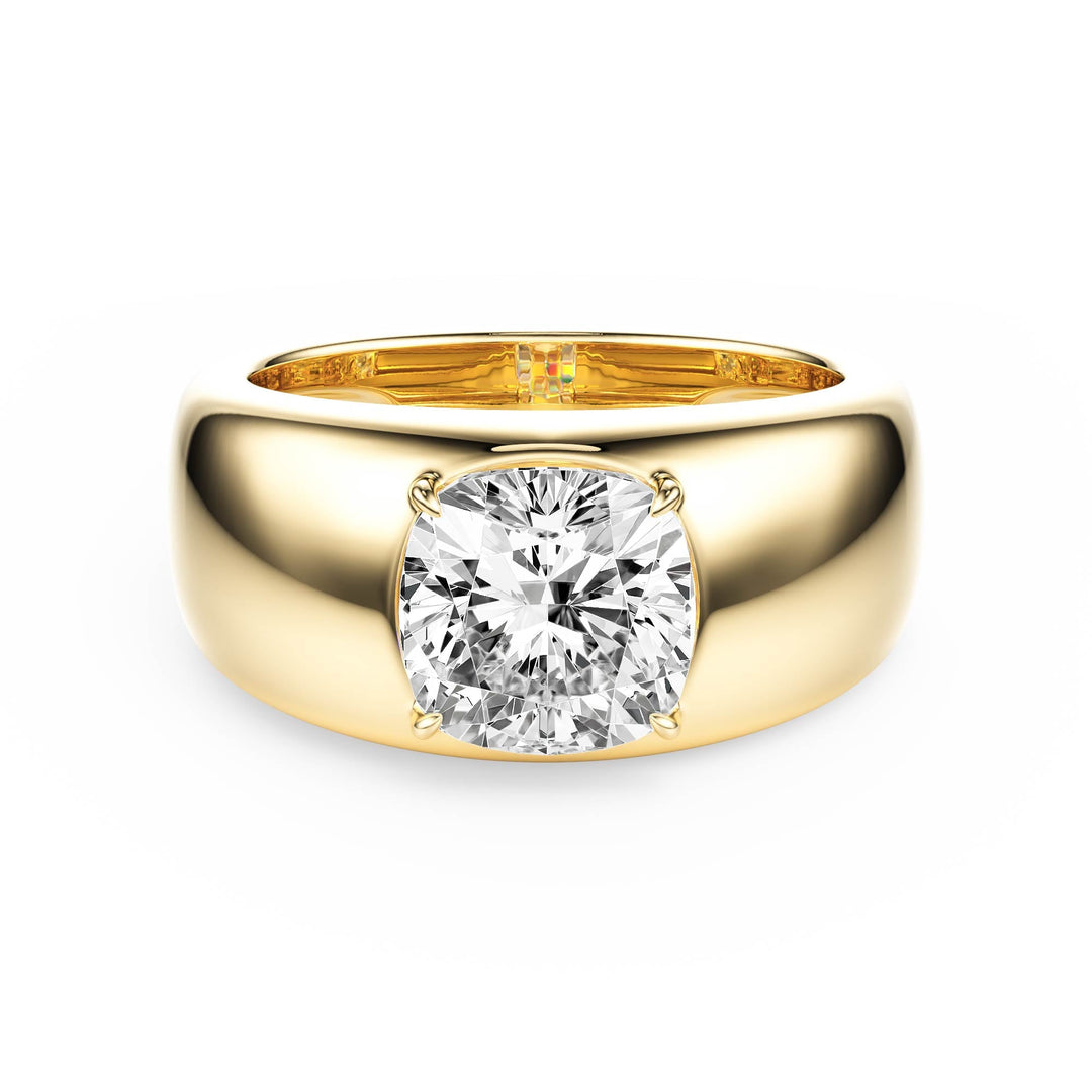Dome Cushion Lab Diamond Ring - R1267 in Ready Rings by 18 KARATS INC.