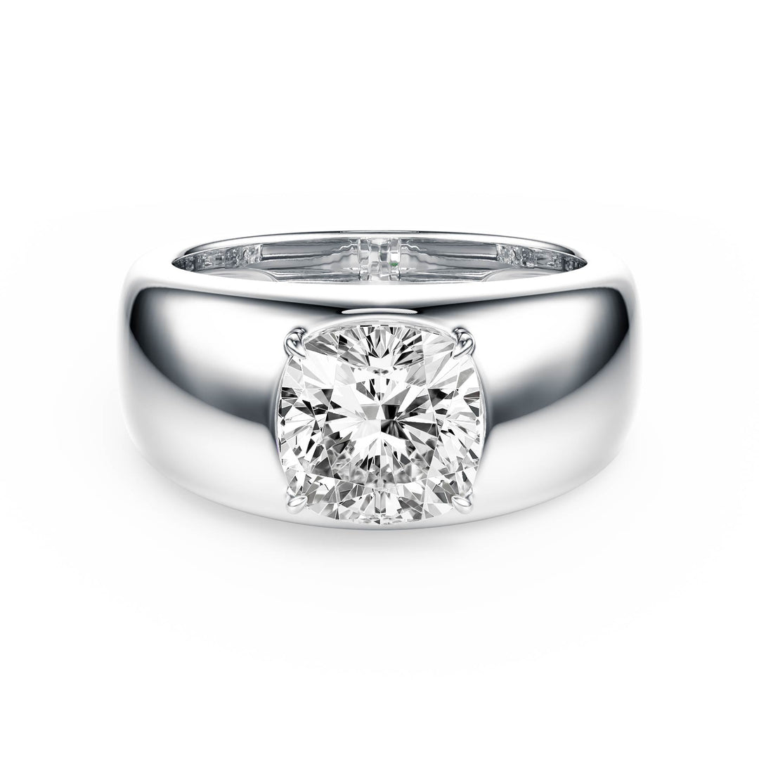 Dome Cushion Lab Diamond Ring - R1267 in Ready Rings by 18 KARATS INC.