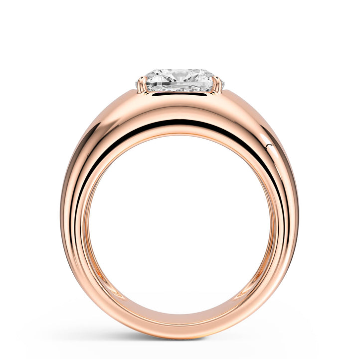 Dome Cushion Lab Diamond Ring - R1267 in Ready Rings by 18 KARATS INC.