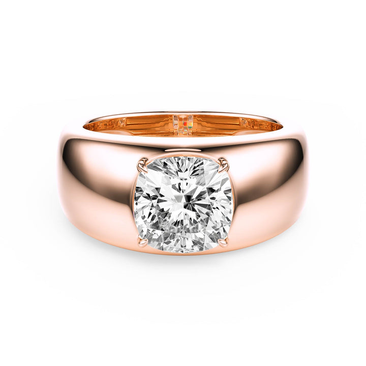 Dome Cushion Lab Diamond Ring - R1267 in Ready Rings by 18 KARATS INC.