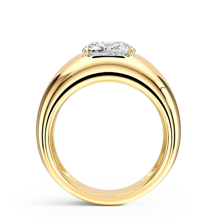 Dome Cushion Lab Diamond Ring - R1267 in Ready Rings by 18 KARATS INC.