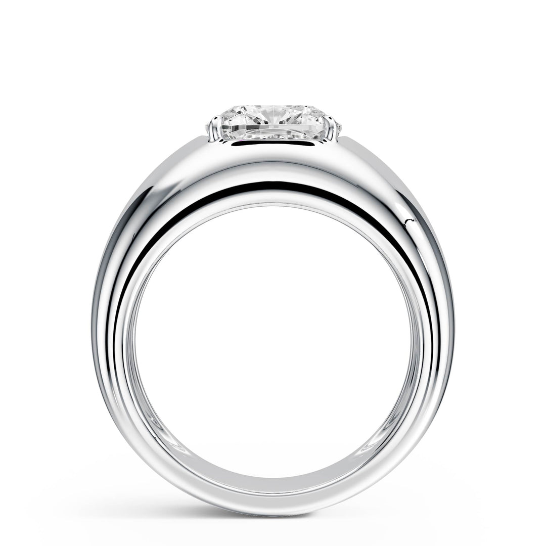 Dome Cushion Lab Diamond Ring - R1267 in Ready Rings by 18 KARATS INC.