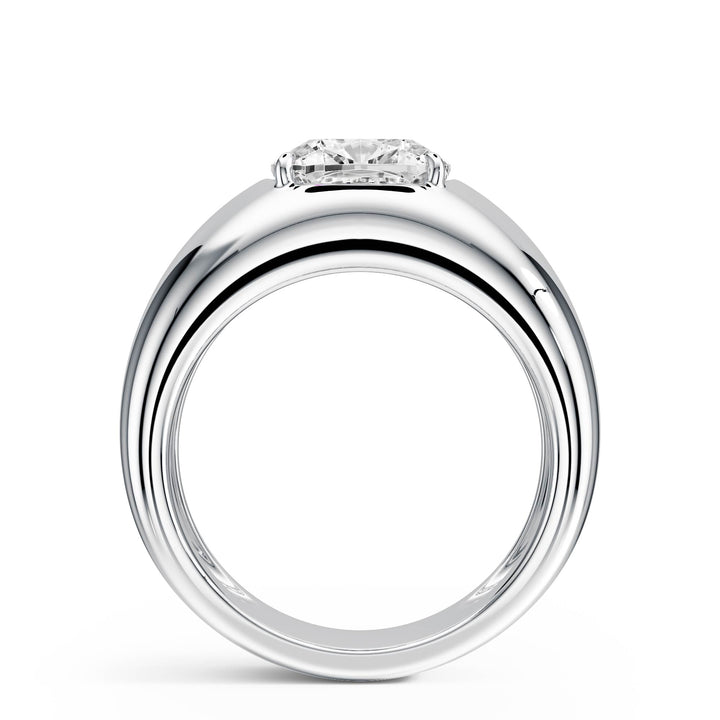 Dome Cushion Lab Diamond Ring - R1267 in Ready Rings by 18 KARATS INC.