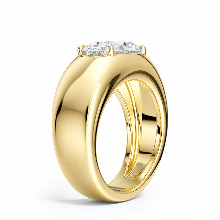 Dome Oval Lab Diamond Ring in Ready Rings by 18 KARATS INC.