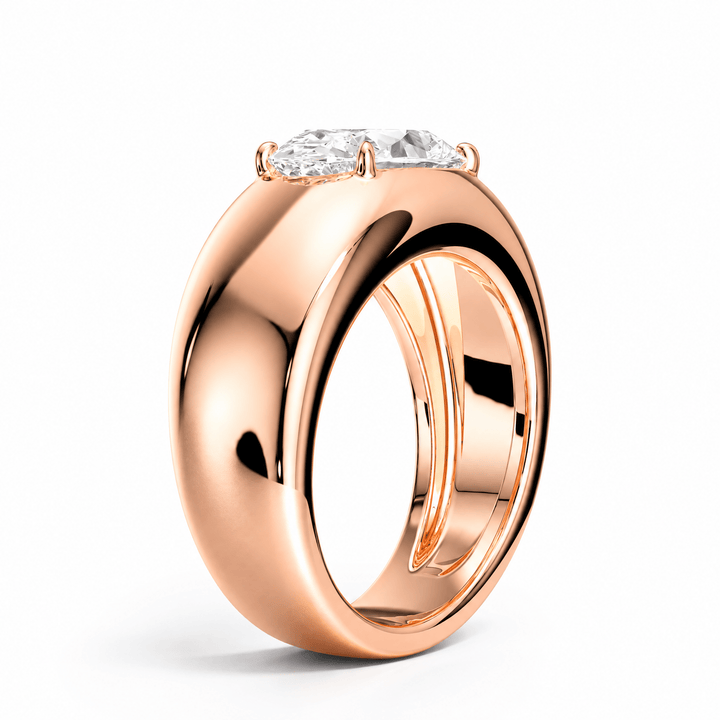 Dome Oval Lab Diamond Ring in Ready Rings by 18 KARATS INC.