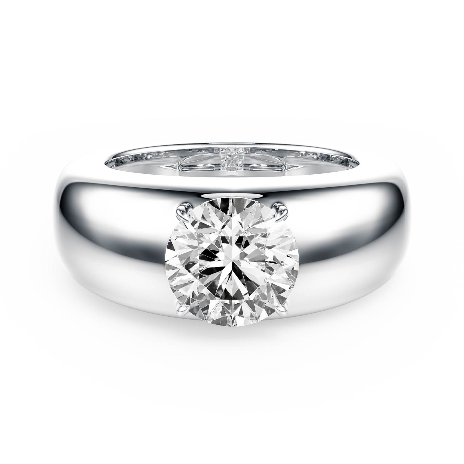 Dome Round Lab Diamond Ring - R1267 in Ready Rings by 18 KARATS INC.
