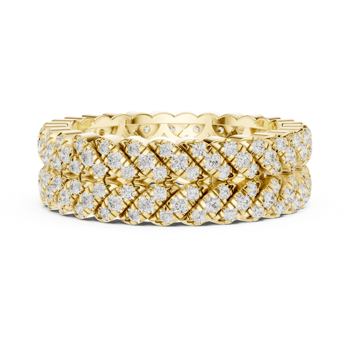Double Row 1 ctw Diamond U-Pavé Band - B1158 in Wedding Bands by 18 KARATS INC.