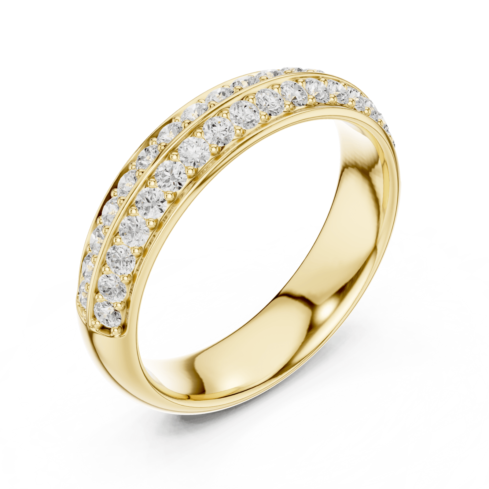 Double Row Round 0.54 ctw Diamond Band - B1185 in Wedding Bands by 18 KARATS INC.