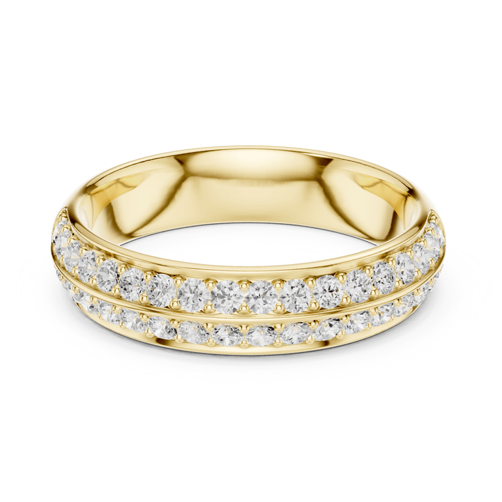 Double Row Round 0.54 ctw Diamond Band - B1185 in Wedding Bands by 18 KARATS INC.