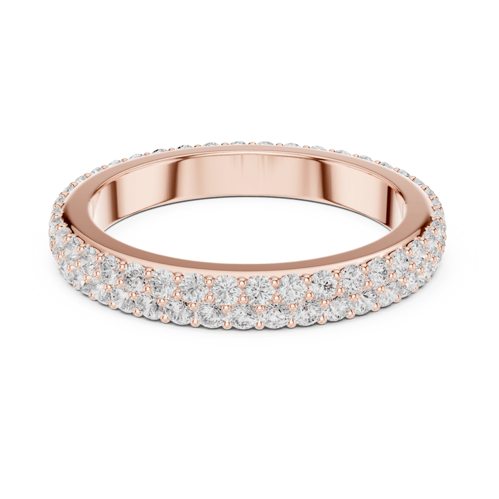 Double Row Round 1.2 ctw Diamond Eternity Band - B1182 in Wedding Bands by 18 KARATS INC.