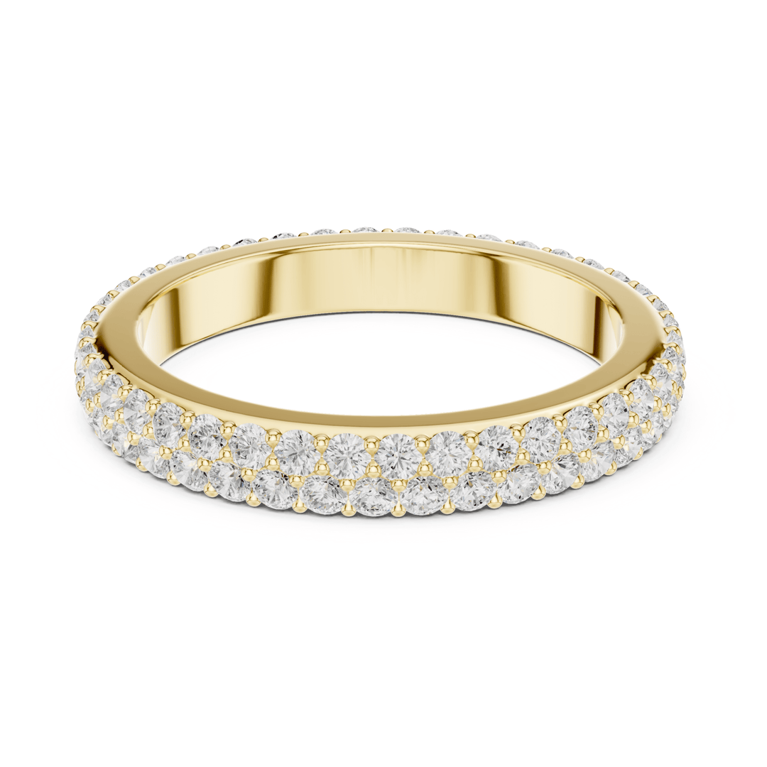 Double Row Round 1.2 ctw Diamond Eternity Band - B1182 in Wedding Bands by 18 KARATS INC.