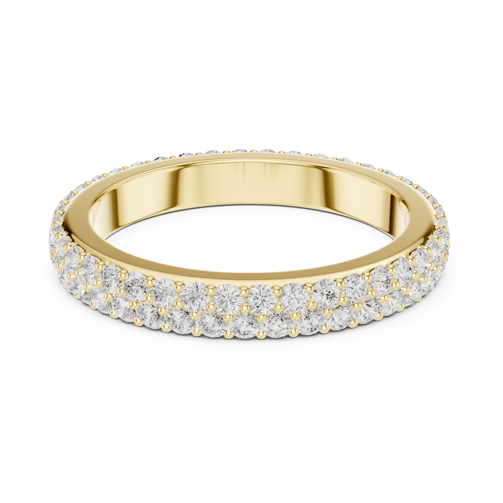 Double Row Round 1.2 ctw Diamond Eternity Band - B1182 in Wedding Bands by 18 KARATS INC.