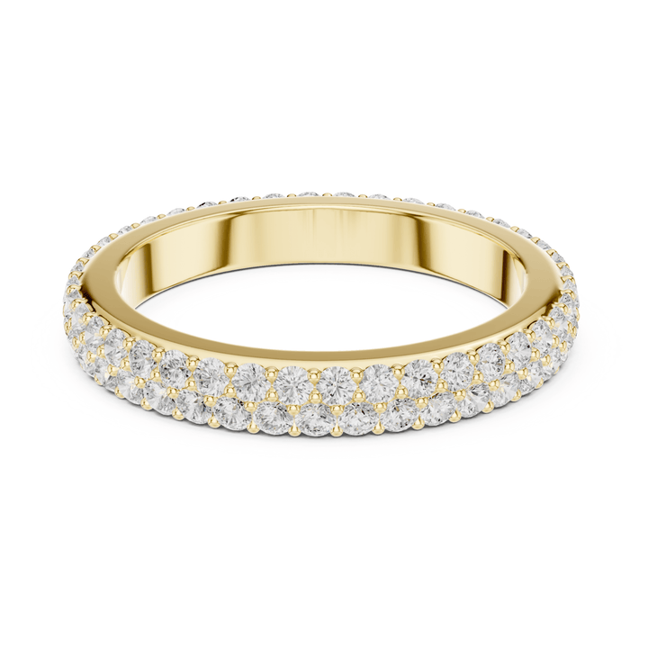 Double Row Round 1.2 ctw Diamond Eternity Band - B1182 in Wedding Bands by 18 KARATS INC.