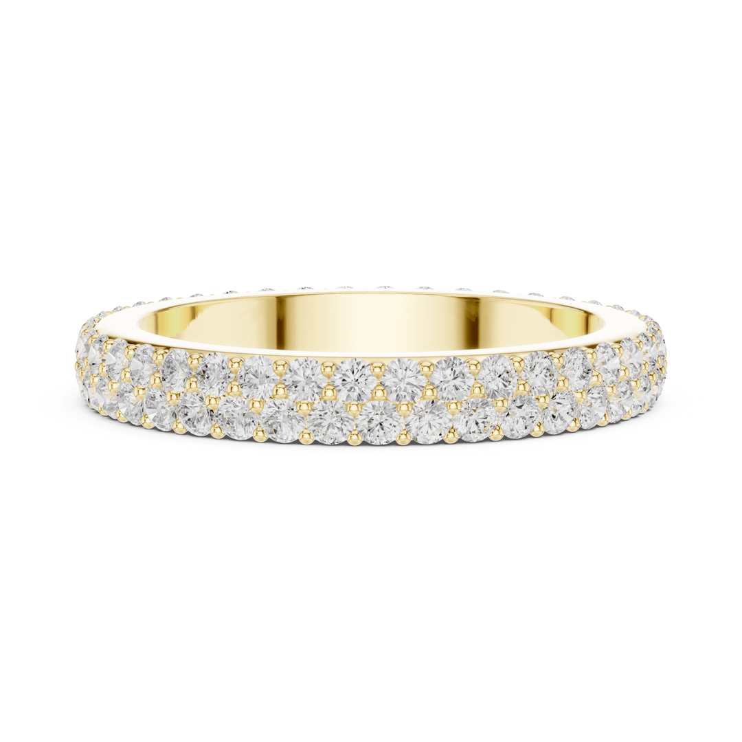 Double Row Round 1.2 ctw Diamond Eternity Band - B1182 in Wedding Bands by 18 KARATS INC.