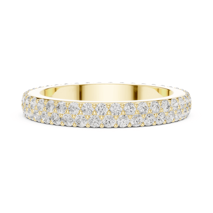 Double Row Round 1.2 ctw Diamond Eternity Band - B1182 in Wedding Bands by 18 KARATS INC.