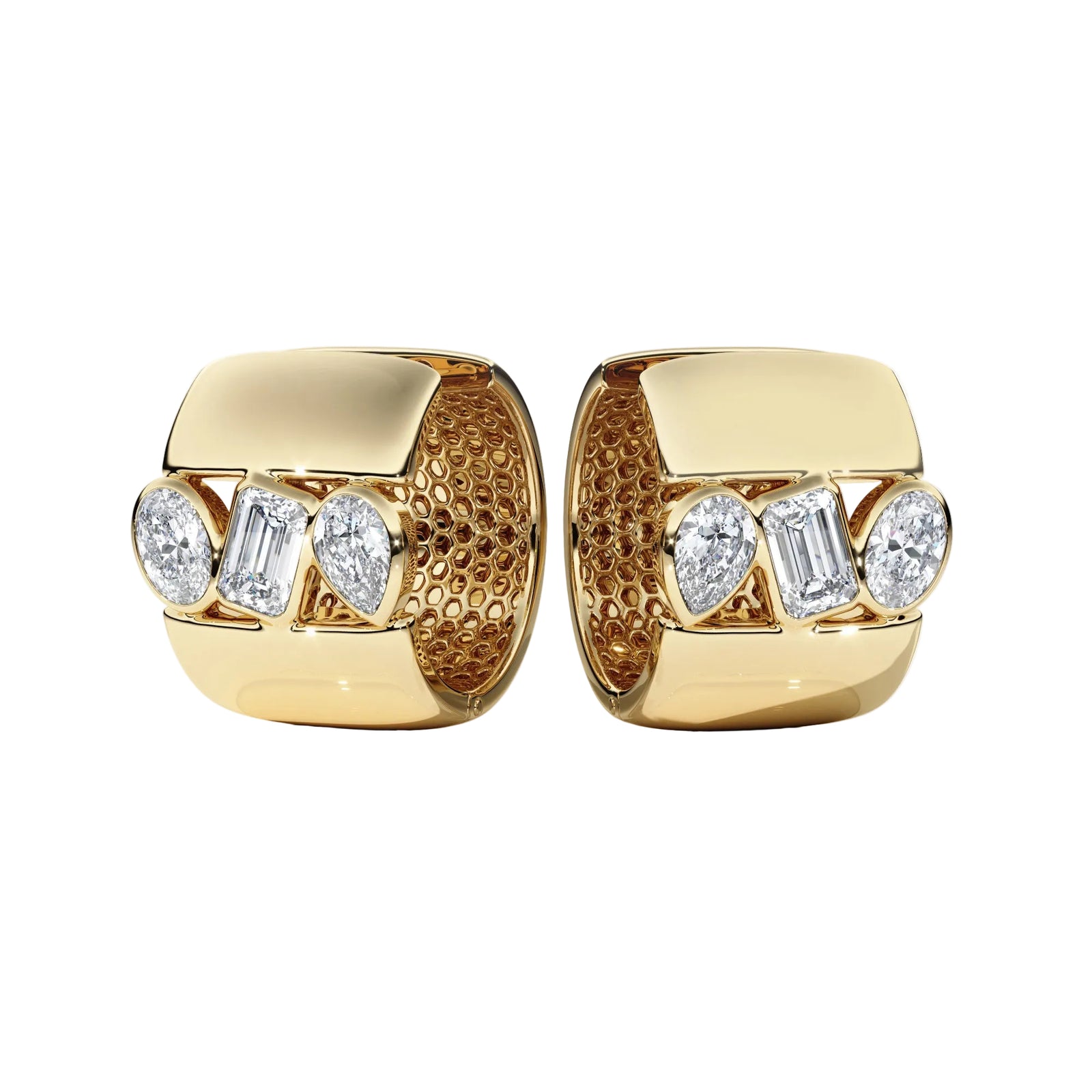 Earrings "Piece of Peace" - SC1004 in Ring by 18 KARATS