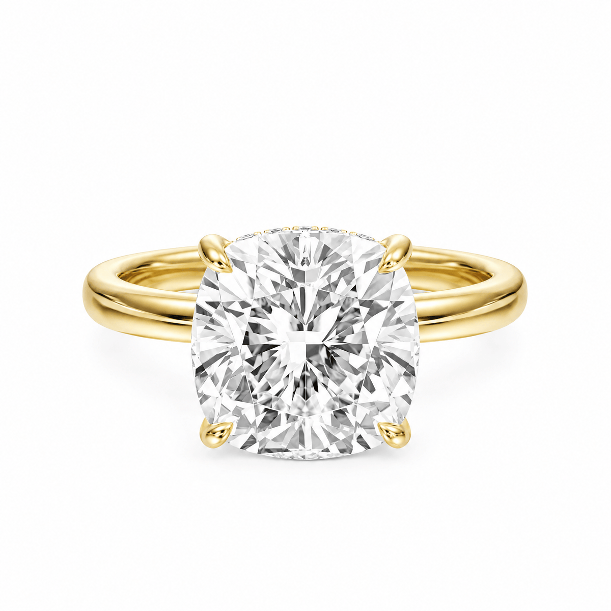 Elara Hidden Halo Cushion Diamond Engagement Ring in Ring by 18 KARATS INC.