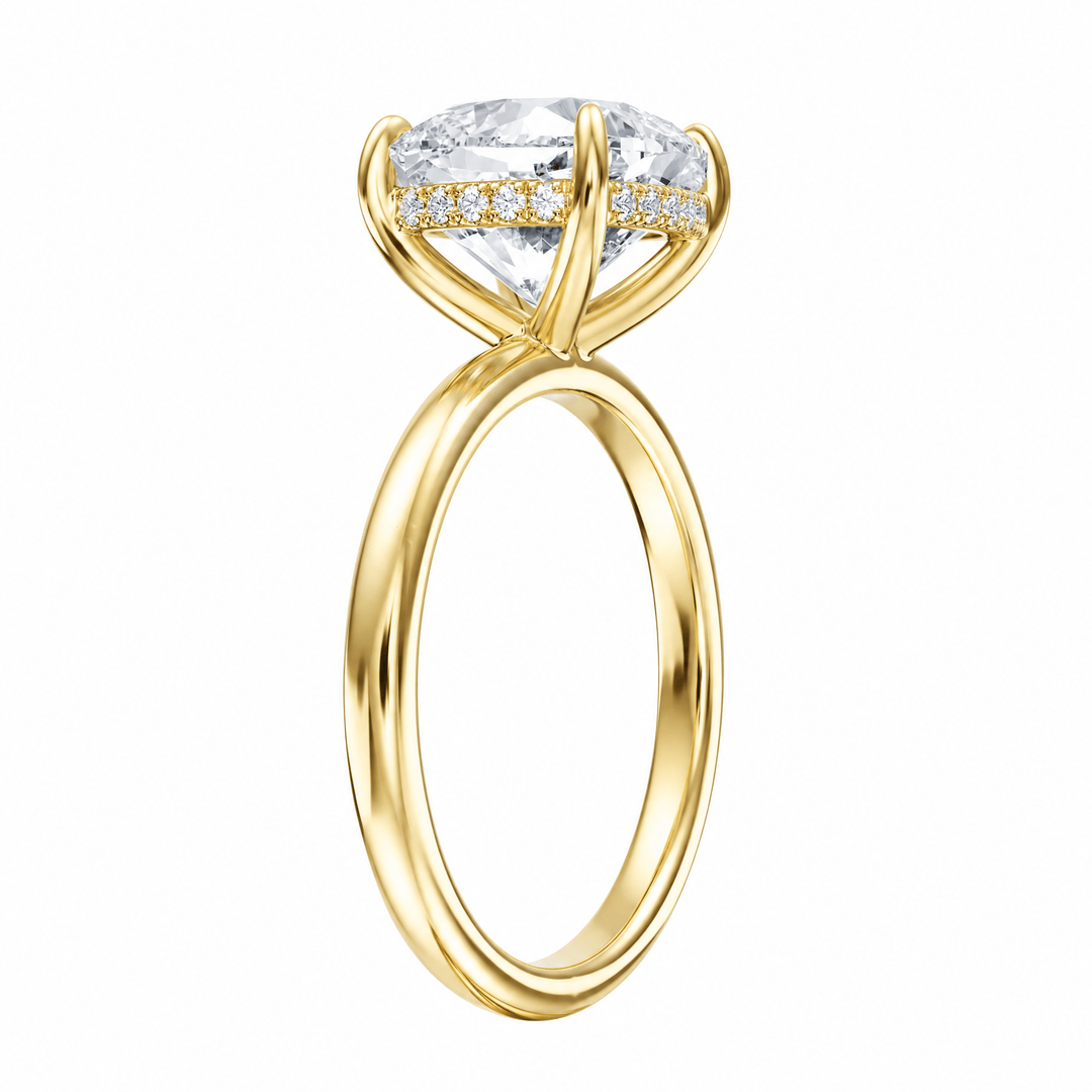 Elara Hidden Halo Cushion Diamond Engagement Ring in Ring by 18 KARATS INC.