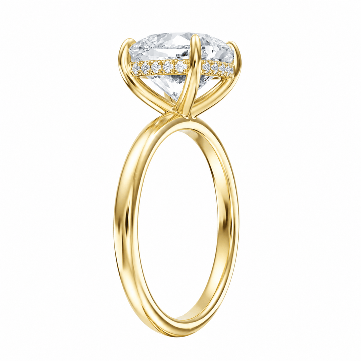 Elara Hidden Halo Cushion Diamond Engagement Ring in Ring by 18 KARATS INC.