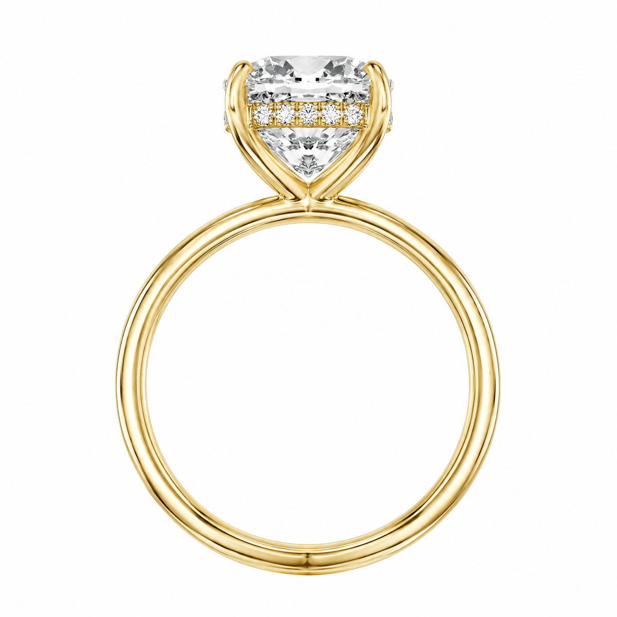 Elara Hidden Halo Cushion Diamond Engagement Ring in Ring by 18 KARATS INC.