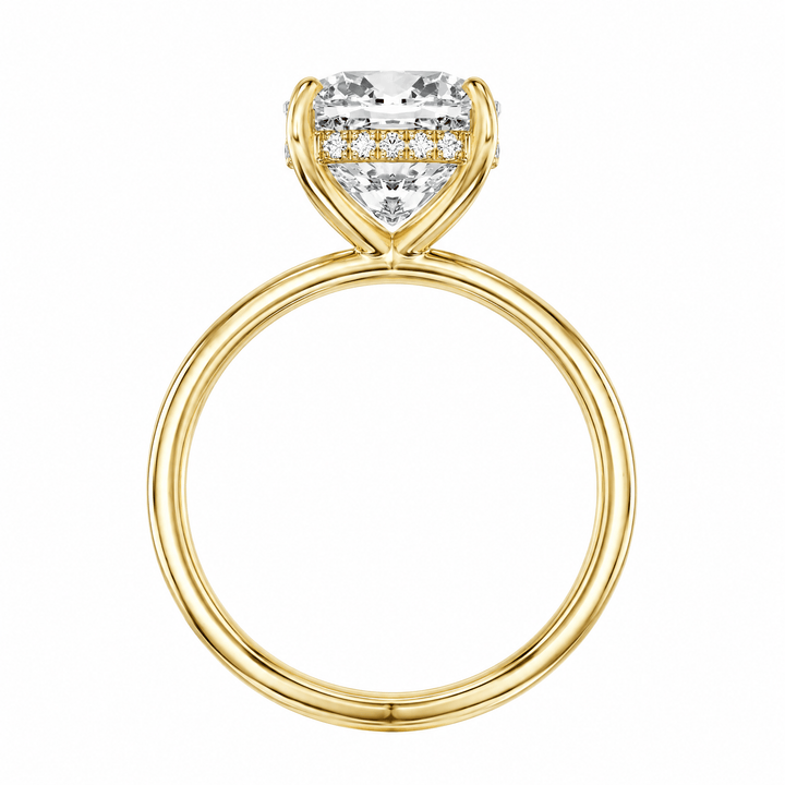 Elara Hidden Halo Cushion Diamond Engagement Ring in Ring by 18 KARATS INC.