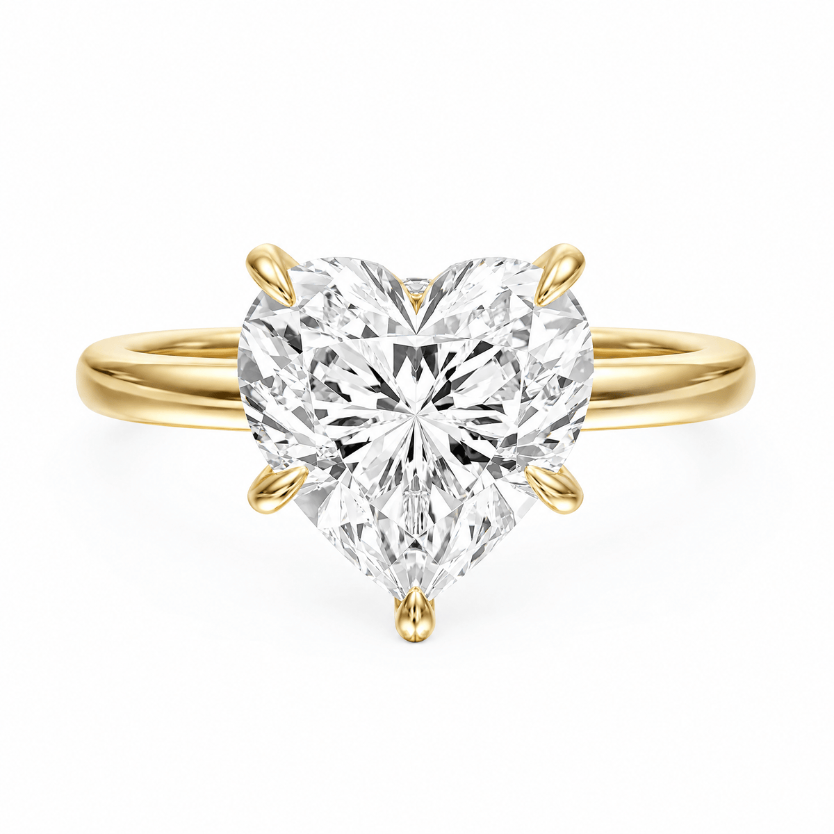 Elara Hidden Halo Heart Diamond Engagement Ring in Ring by 18 KARATS INC.