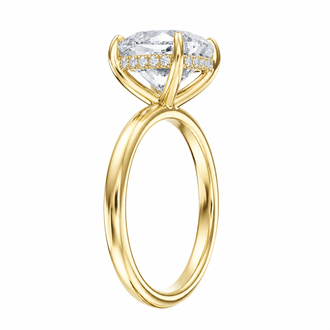 Elara Hidden Halo Heart Diamond Engagement Ring in Ring by 18 KARATS INC.