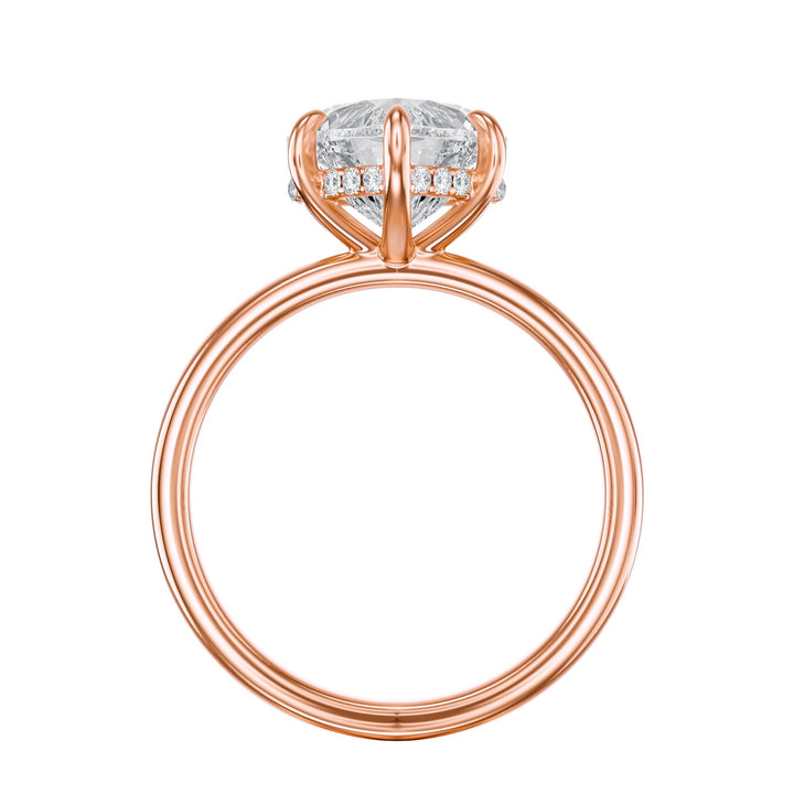 Elara Hidden Halo Heart Diamond Engagement Ring - R1084 in Ring by 18 KARATS INC.