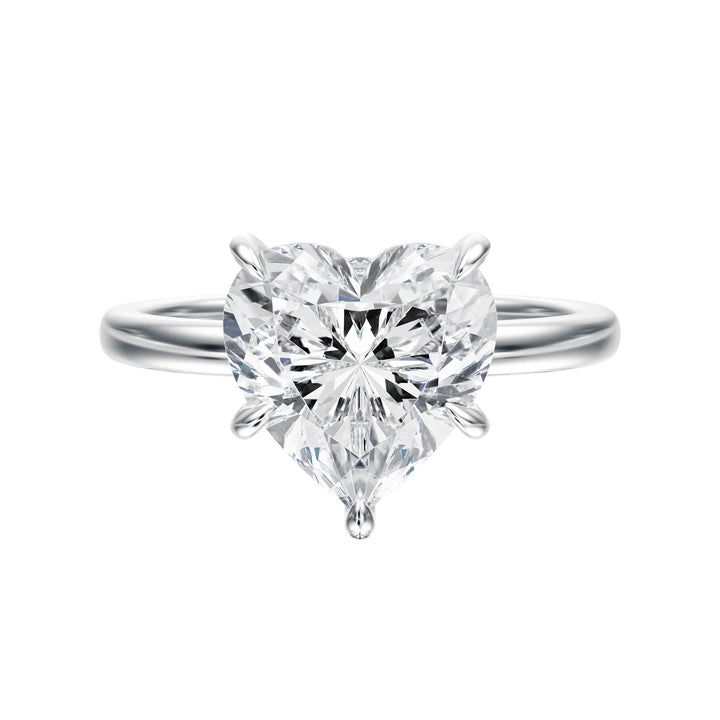 Elara Hidden Halo Heart Diamond Engagement Ring - R1084 in Ring by 18 KARATS INC.