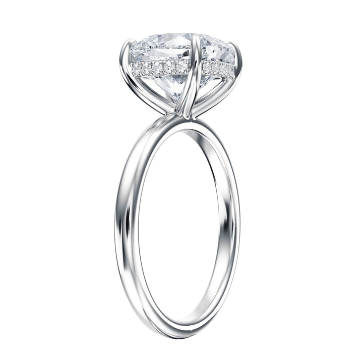Elara Hidden Halo Heart Diamond Engagement Ring - R1084 in Ring by 18 KARATS INC.
